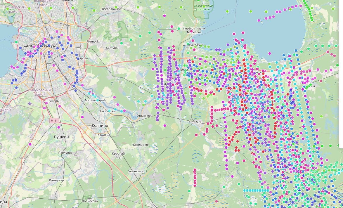 Карта с аэрофотоснимками