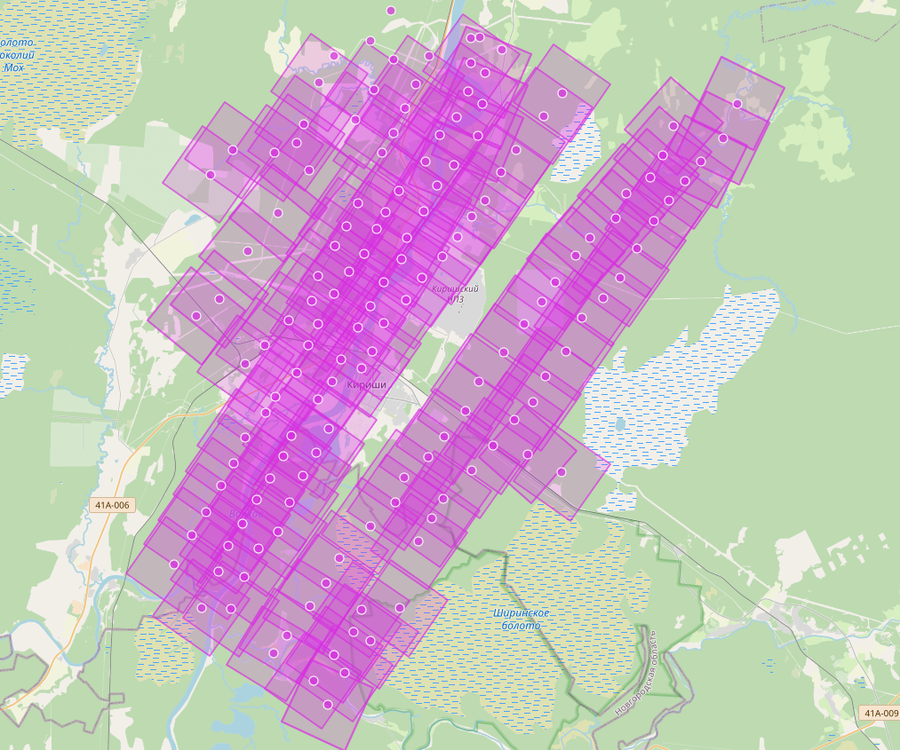 Границы снимков